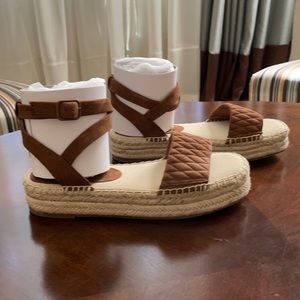 Splendid Seward chestnut suede espadrille sandals